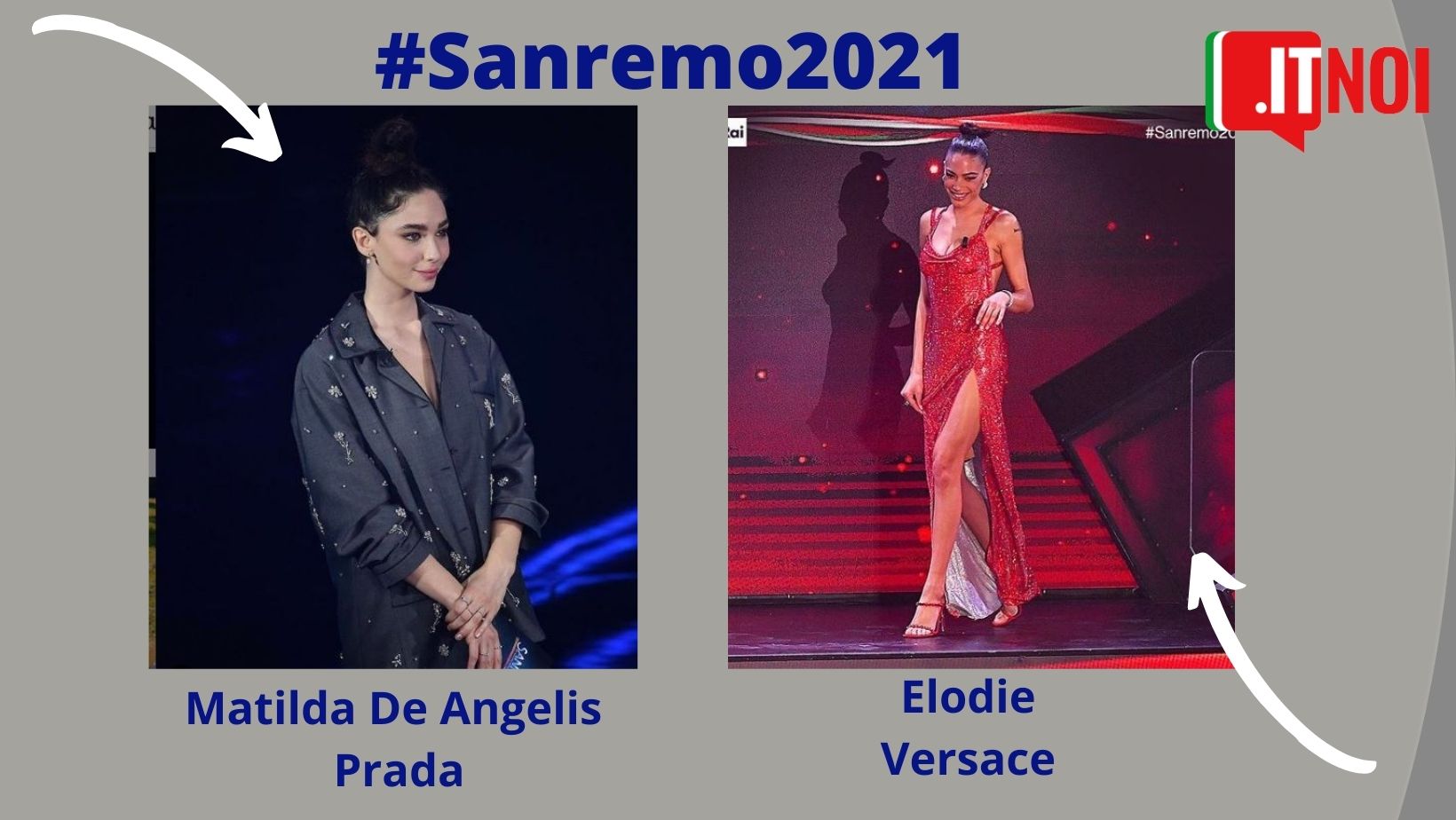 #Sanremo2021. Matilda ed Elodie, quale look preferite?