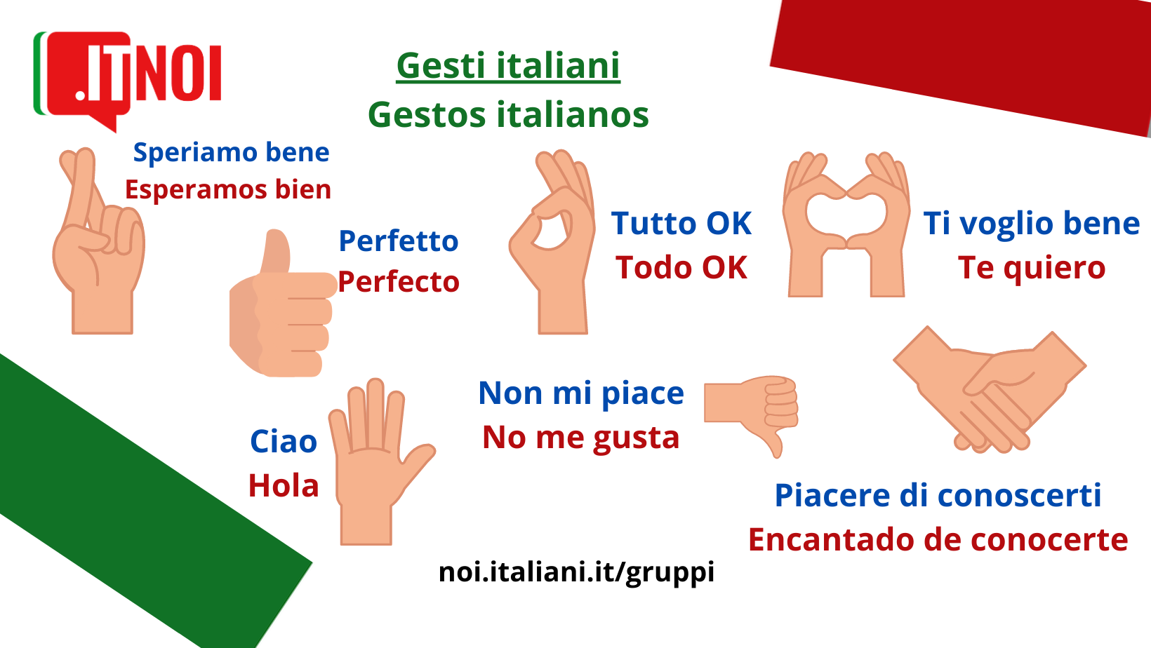 Gli italiani parlano anche con le mani. Impara con noi
