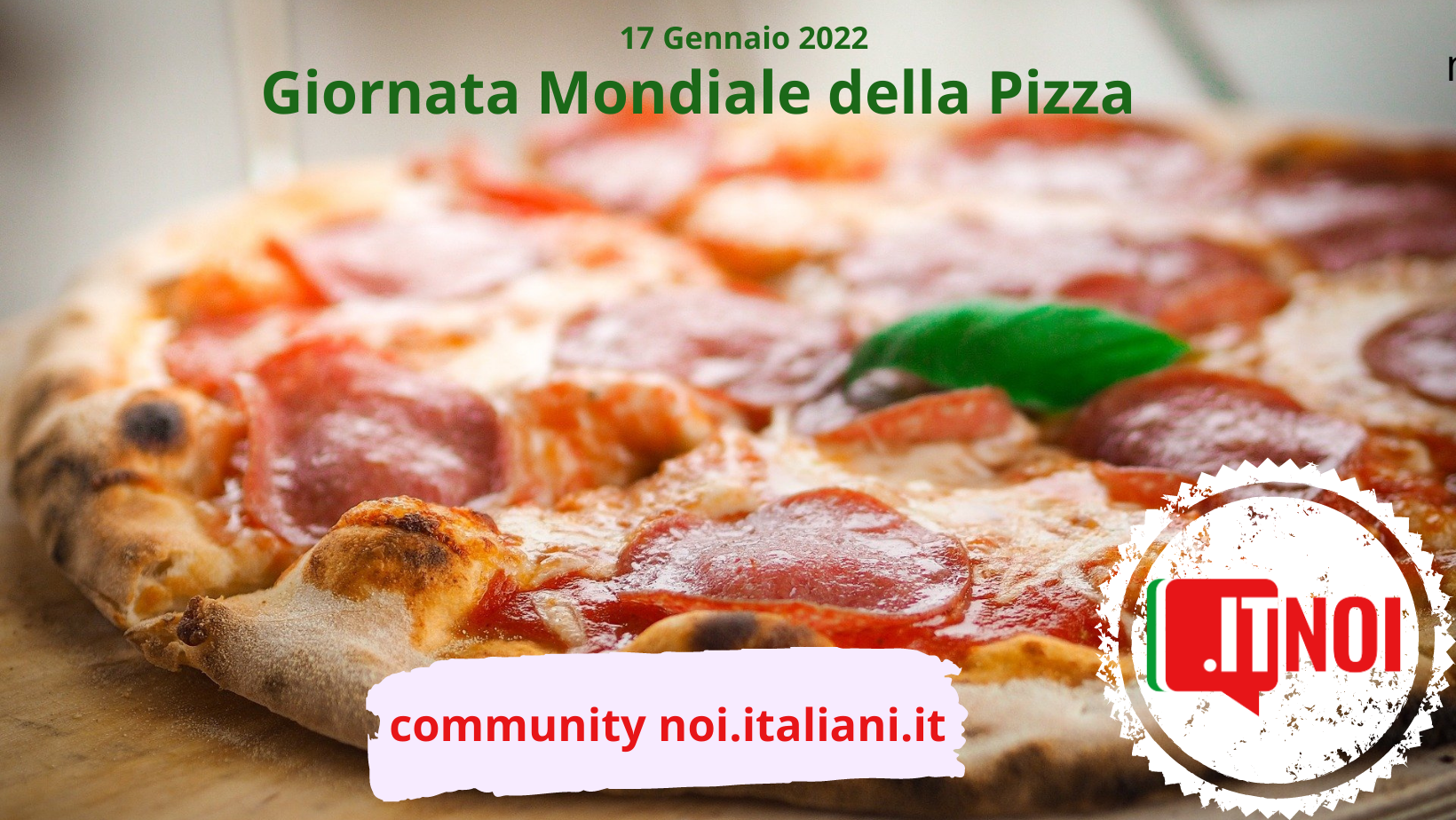 Giornata della pizza, amore eterno coi colori italiani